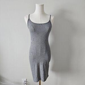 NWOT Skims XS Grey Soft lounge midi slip Bodycon Dress